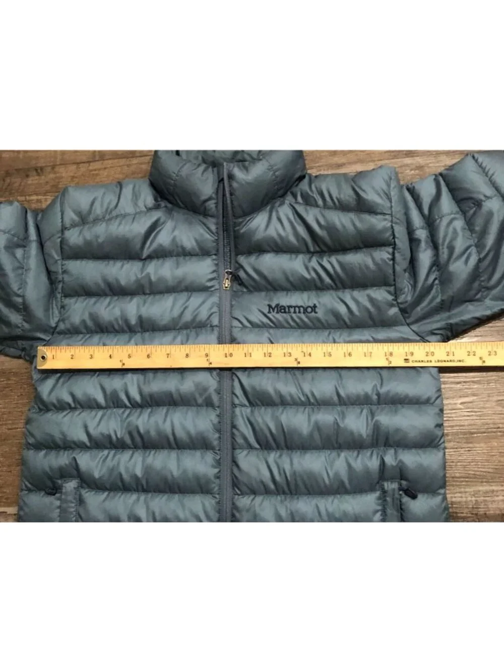 Marmot Mens Medium Blue Zeus Full Zip Down Filled Jacket